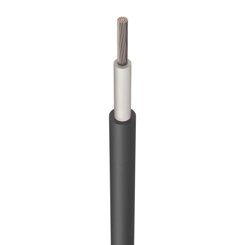 Leader kabelis juodas 1m. (6mm²)