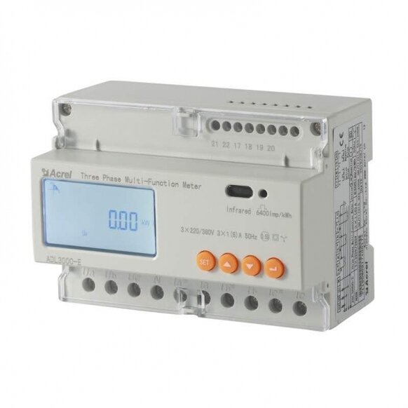 Trifazis elektros skaitiklis (Smart Meter) 3P (Built-in CT) be magnetų Acrel