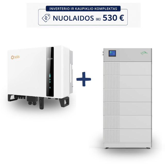 10 kW Solis hibridinis inverteris + Enershare Energy-Core kaupiklis, HV